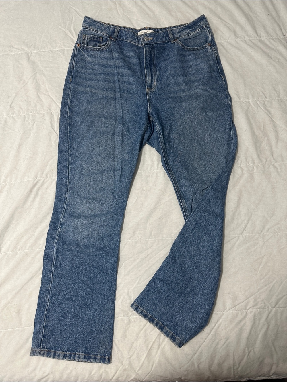 Dynamite Straight-Leg Denim Jeans in Medium Blue